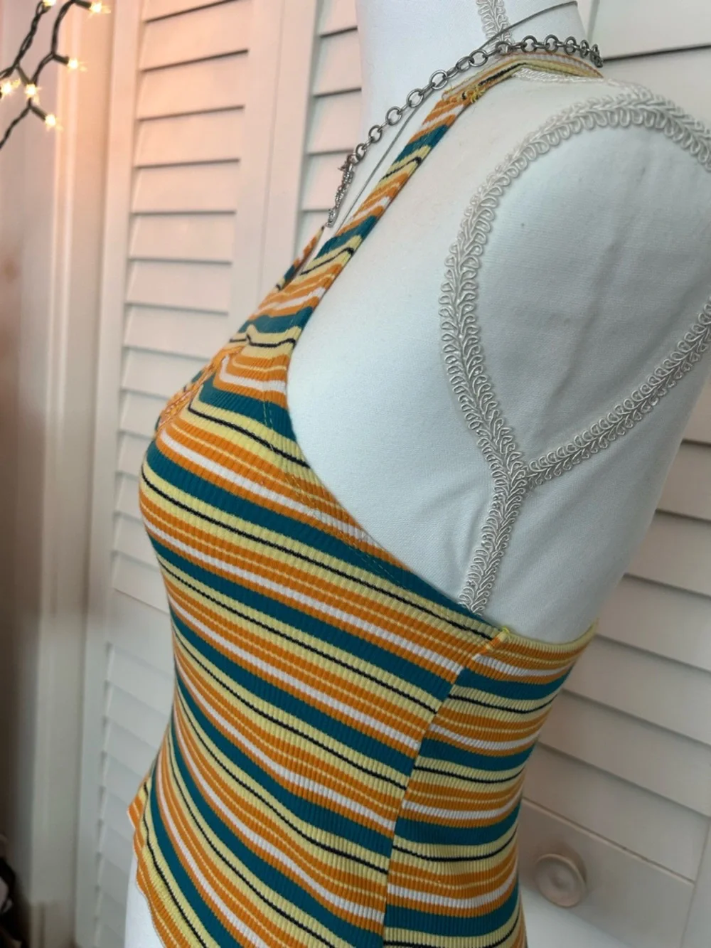 Forever 21 Care Bears Striped Ribbed Halter Top Size Small - Picture 4 of 8